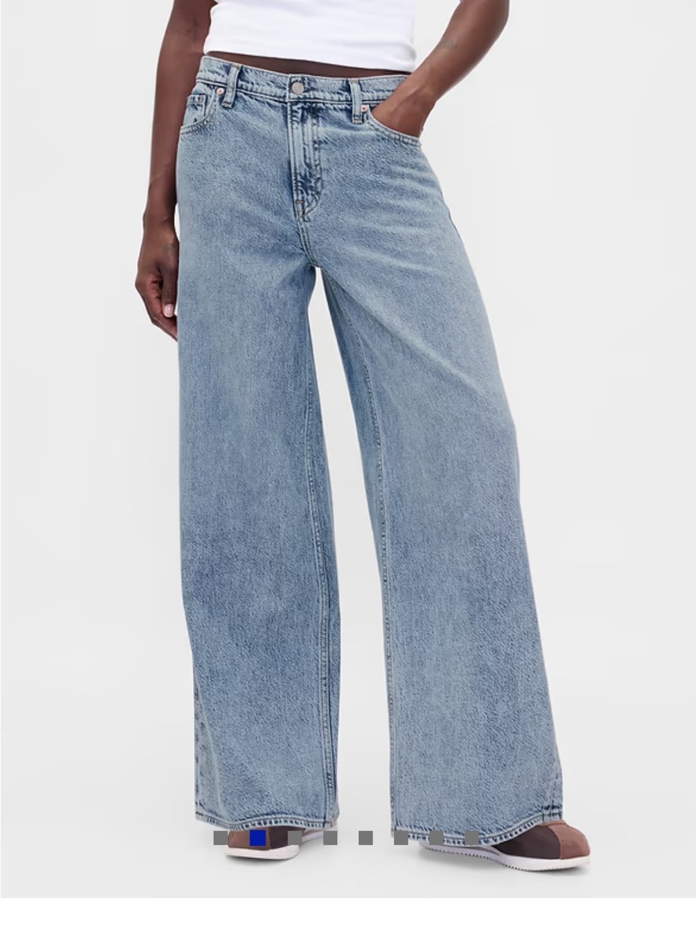 GAP Women's Light Blue Wide-Leg Jeans